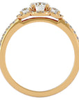 Inel de Logodnă Imperial din Aur 14k cu Diamante Create în Laborator Pavè 0.80 ct din 14k Aur Galben - Castelo.ro