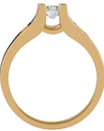 Inel Retro Solitaire Pavé din Aur 14k cu Diamante Naturale de 0.81 ct. din 14k Aur Galben - Castelo.ro