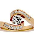 Inel De Logodnă Éphémère Solitaire cu Diamante Create în Laborator de 0.63 ct din 18k Aur Galben - Castelo.ro