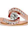 Inel De Logodnă Éphémère Solitaire cu Moissanite de 0.63 ct din 18k Aur Roz - Castelo.ro