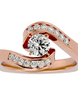 Inel De Logodnă Éphémère Solitaire din Aur 14k cu Diamante Naturale de 0.63 ct din 14k Aur Roz - Castelo.ro