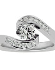 Inel De Logodnă Éphémère Solitaire cu Moissanite de 0.63 ct din Platina - Castelo.ro