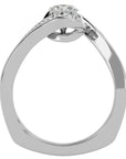 Inel De Logodnă Éphémère Solitaire cu Moissanite de 0.63 ct din Platina - Castelo.ro