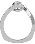Inel De Logodnă Éphémère Solitaire din Aur 14k cu Diamante Naturale de 0.63 ct din 14k Aur Alb - Castelo.ro