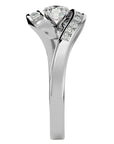 Inel de Logodnă cu Diamante Naturale Pavé în Formă De Spirală de 0.63 ct din Platina - Castelo.ro