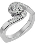 Inel De Logodnă Éphémère Solitaire cu Moissanite de 0.63 ct din Platina - Castelo.ro