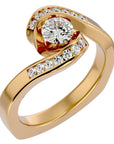 Inel De Logodnă Éphémère Solitaire din Aur 14k cu Diamante Naturale de 0.63 ct din 14k Aur Galben - Castelo.ro