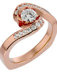 Inel De Logodnă Éphémère Solitaire din Aur 14k cu Diamante Naturale de 0.63 ct din 14k Aur Roz - Castelo.ro