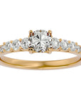 Inel De Logodnă Elégance Solitaire cu Moissanite de 1.39 ct din 18k Aur Galben - Castelo.ro