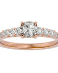 Inel De Logodnă Elégance Solitaire din Aur 14k cu Moissanite de 1.39 ct din 14k Aur Roz - Castelo.ro
