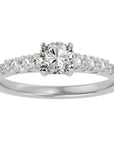 Inel De Logodnă Elégance Solitaire din Aur 14k cu Diamante Naturale de 1.39 ct din 14k Aur Alb - Castelo.ro