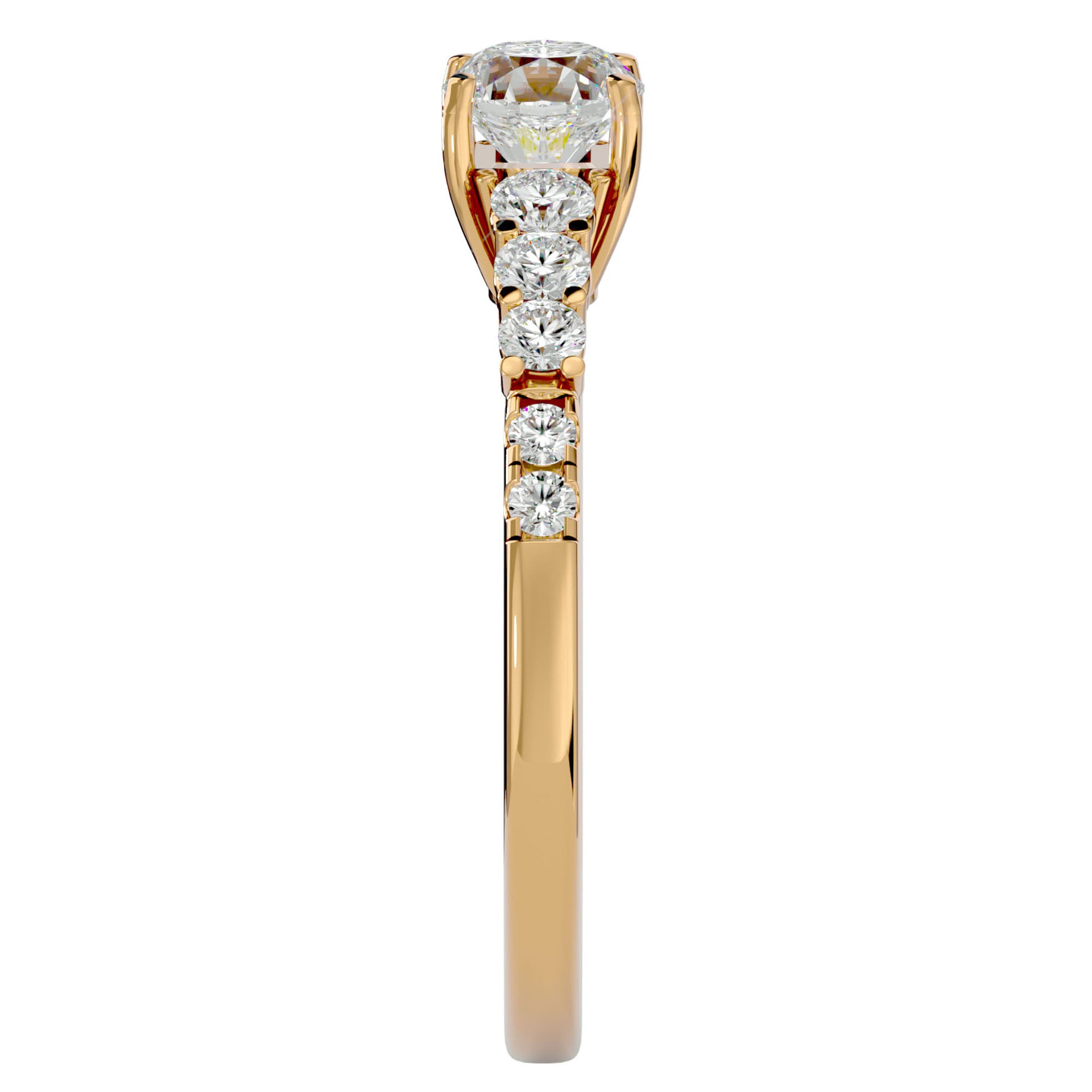Inel De Logodnă Elégance Solitaire din Aur 14k cu Diamante Naturale de 1.39 ct din 14k Aur Galben - Castelo.ro