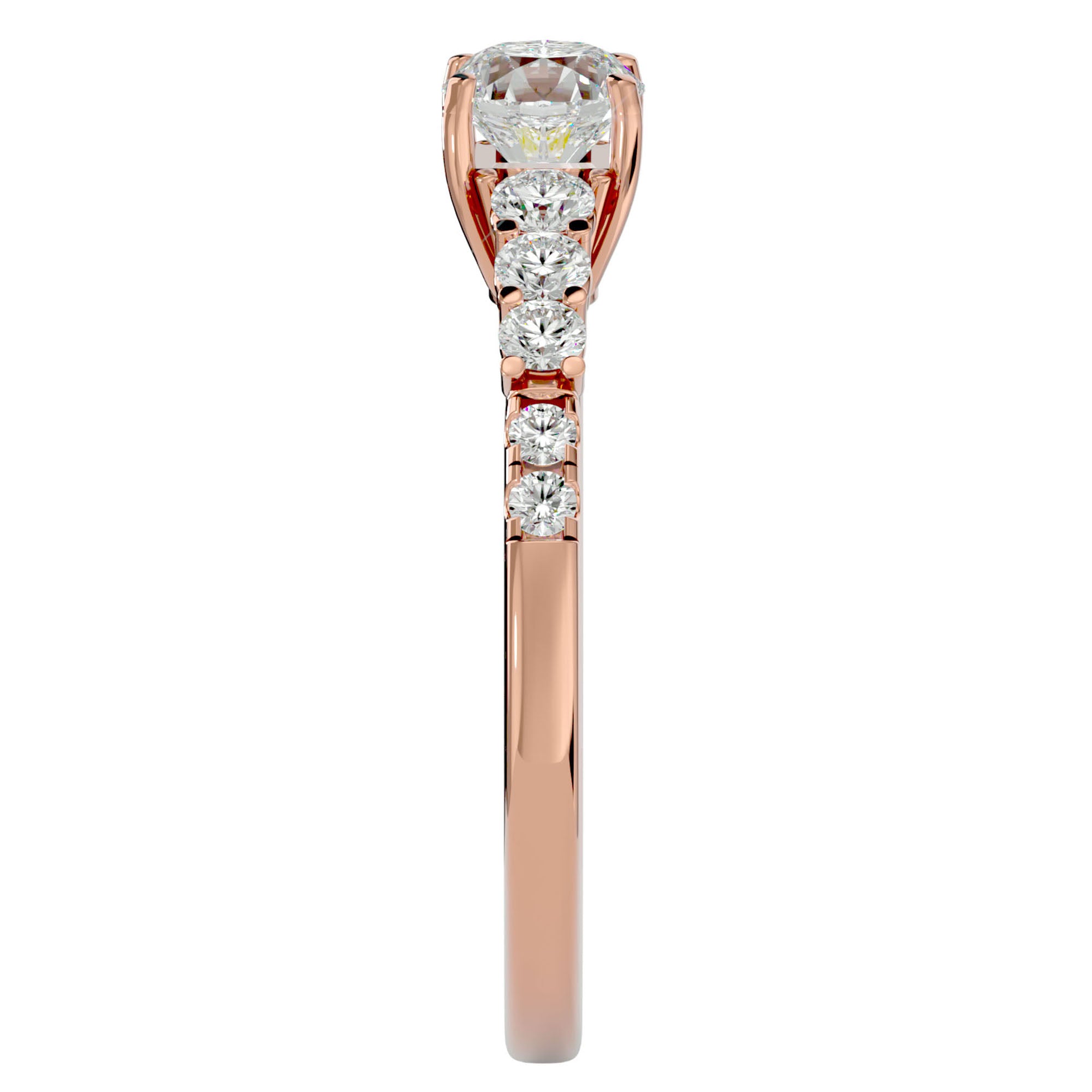 Inel De Logodnă Elégance Solitaire din Aur 14k cu Diamante Naturale de 1.39 ct din 14k Aur Roz - Castelo.ro
