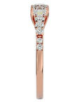 Inel De Logodnă Elégance Solitaire din Aur 14k cu Moissanite de 1.39 ct din 14k Aur Roz - Castelo.ro