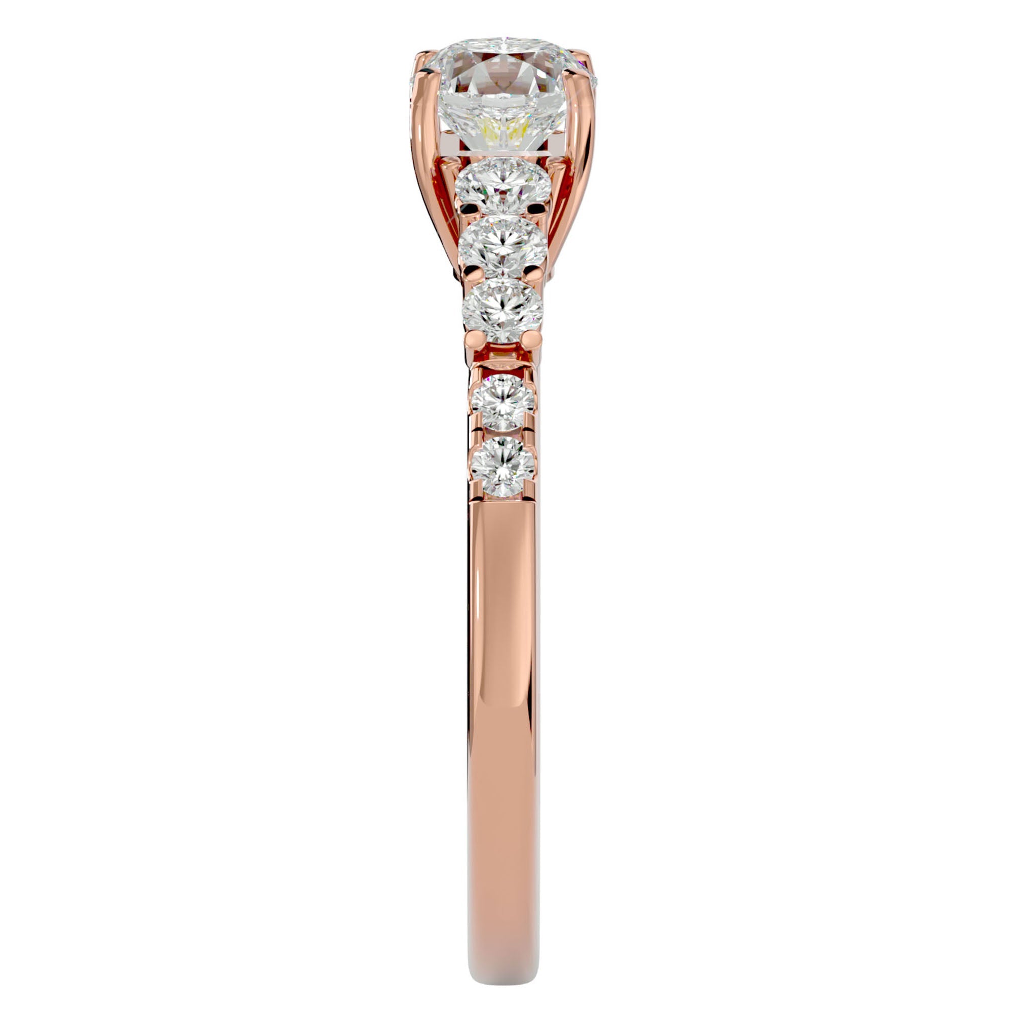 Inel De Logodnă Elégance Solitaire cu Diamante Create în Laborator de 1.39 ct din 18k Aur Roz - Castelo.ro