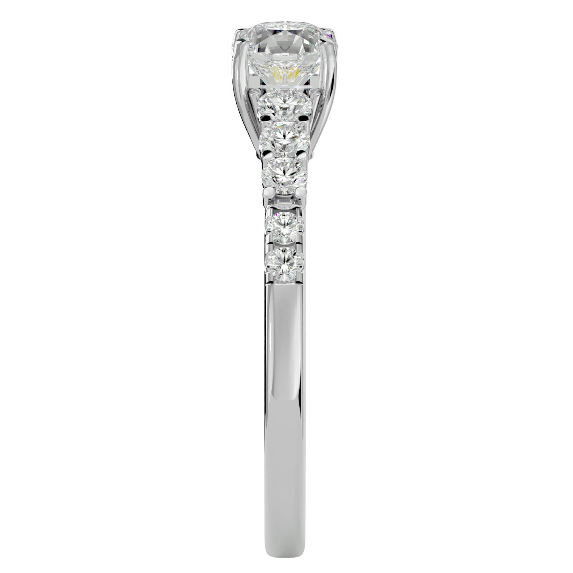 Inel De Logodnă Elégance Solitaire cu Moissanite de 1.39 ct din Platina - Castelo.ro