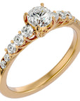 Inel De Logodnă Elégance Solitaire din Aur 14k cu Diamante Naturale de 1.39 ct din 14k Aur Galben - Castelo.ro