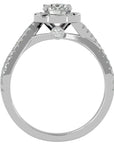 Inel Retro Elégance Solitaire cu Diamante Naturale de 0.98 ct din Platina - Castelo.ro