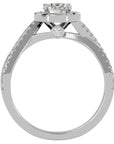 Inel de Logodnă cu Diamante Naturale Pavé în Formă De Spirală de 0.98 ct din Platina - Castelo.ro