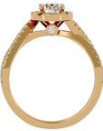 Inel Retro Elégance Solitaire din Aur 14k cu Diamante Naturale de 0.98 ct din 14k Aur Galben - Castelo.ro