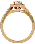 Inel Retro Elégance Solitaire din Aur 14k cu Diamante Naturale de 0.98 ct din 14k Aur Galben - Castelo.ro