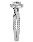 Inel Retro Elégance Solitaire cu Diamante Naturale de 0.98 ct din Platina - Castelo.ro