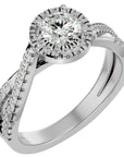 Inel Retro Elégance Solitaire cu Diamante Naturale de 0.98 ct din Platina - Castelo.ro