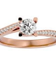 Inel De Logodnă Tranquillité Solitaire cu Diamante Naturale de 0.71 ct din 18k Aur Roz - Castelo.ro