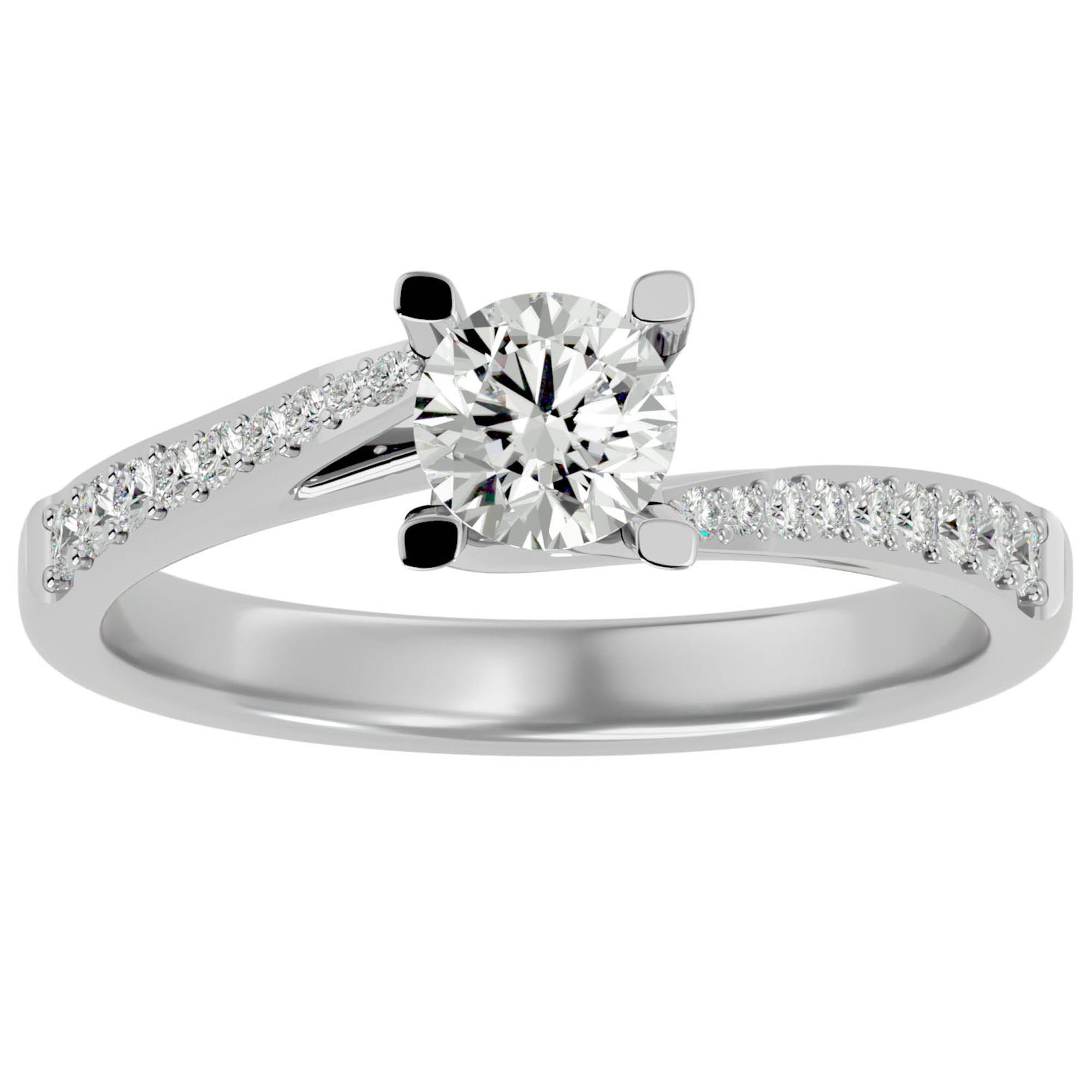 Inel De Logodnă Tranquillité Solitaire cu Moissanite de 0.71 ct din Platina - Castelo.ro