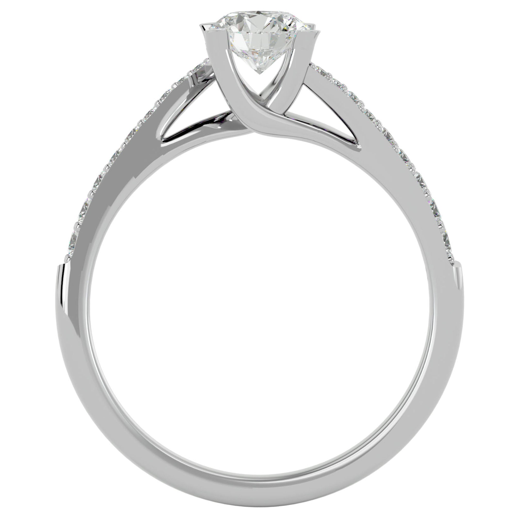 Inel De Logodnă Tranquillité Solitaire cu Moissanite de 0.71 ct din Platina - Castelo.ro