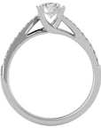 Inel De Logodnă Tranquillité Solitaire din Aur 14k cu Moissanite de 0.71 ct din 14k Aur Alb - Castelo.ro