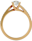 Inel De Logodnă Tranquillité Solitaire din Aur 14k cu Moissanite de 0.71 ct din 14k Aur Galben - Castelo.ro