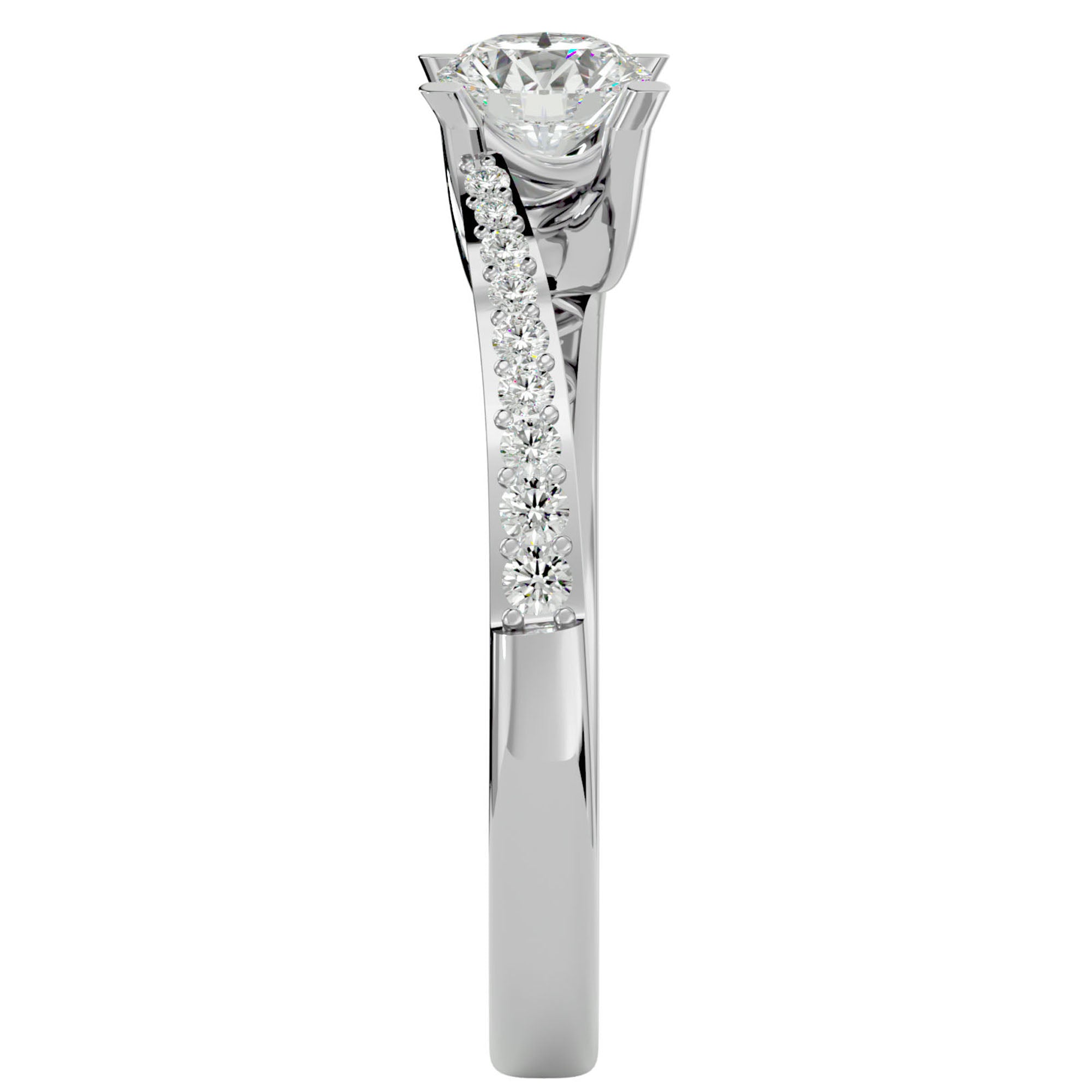 Inel De Logodnă Tranquillité Solitaire cu Moissanite de 0.71 ct din Platina - Castelo.ro