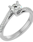 Inel De Logodnă Tranquillité Solitaire din Aur 14k cu Diamante Create în Laborator de 0.71 ct din 14k Aur Alb - Castelo.ro