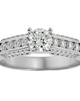 Inel De Logodnă Éternité Solitaire din Aur 14k cu Diamante Create în Laborator de 0.98 ct din 14k Aur Alb - Castelo.ro