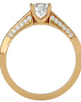 Inel De Logodnă Éternité Solitaire cu Moissanite de 0.98 ct din 18k Aur Galben - Castelo.ro