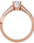 Inel De Logodnă Éternité Solitaire cu Moissanite de 0.98 ct din 18k Aur Roz - Castelo.ro