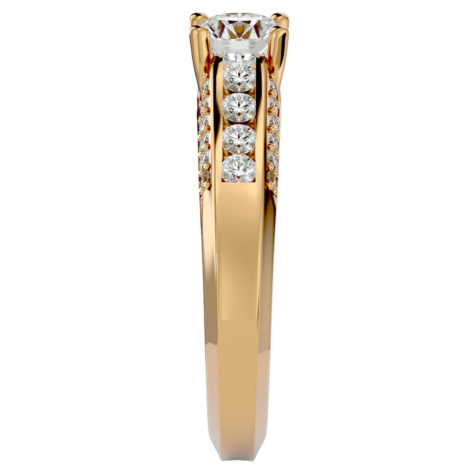 Inel De Logodnă Éternité Solitaire din Aur 14k cu Diamante Create în Laborator de 0.98 ct din 14k Aur Galben - Castelo.ro