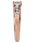 Inel De Logodnă Éternité Solitaire cu Moissanite de 0.98 ct din 18k Aur Roz - Castelo.ro