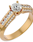 Inel De Logodnă Éternité Solitaire din Aur 14k cu Diamante Naturale de 0.98 ct din 14k Aur Galben - Castelo.ro