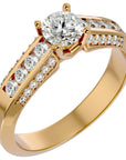 Inel De Logodnă Éternité Solitaire cu Moissanite de 0.98 ct din 18k Aur Galben - Castelo.ro