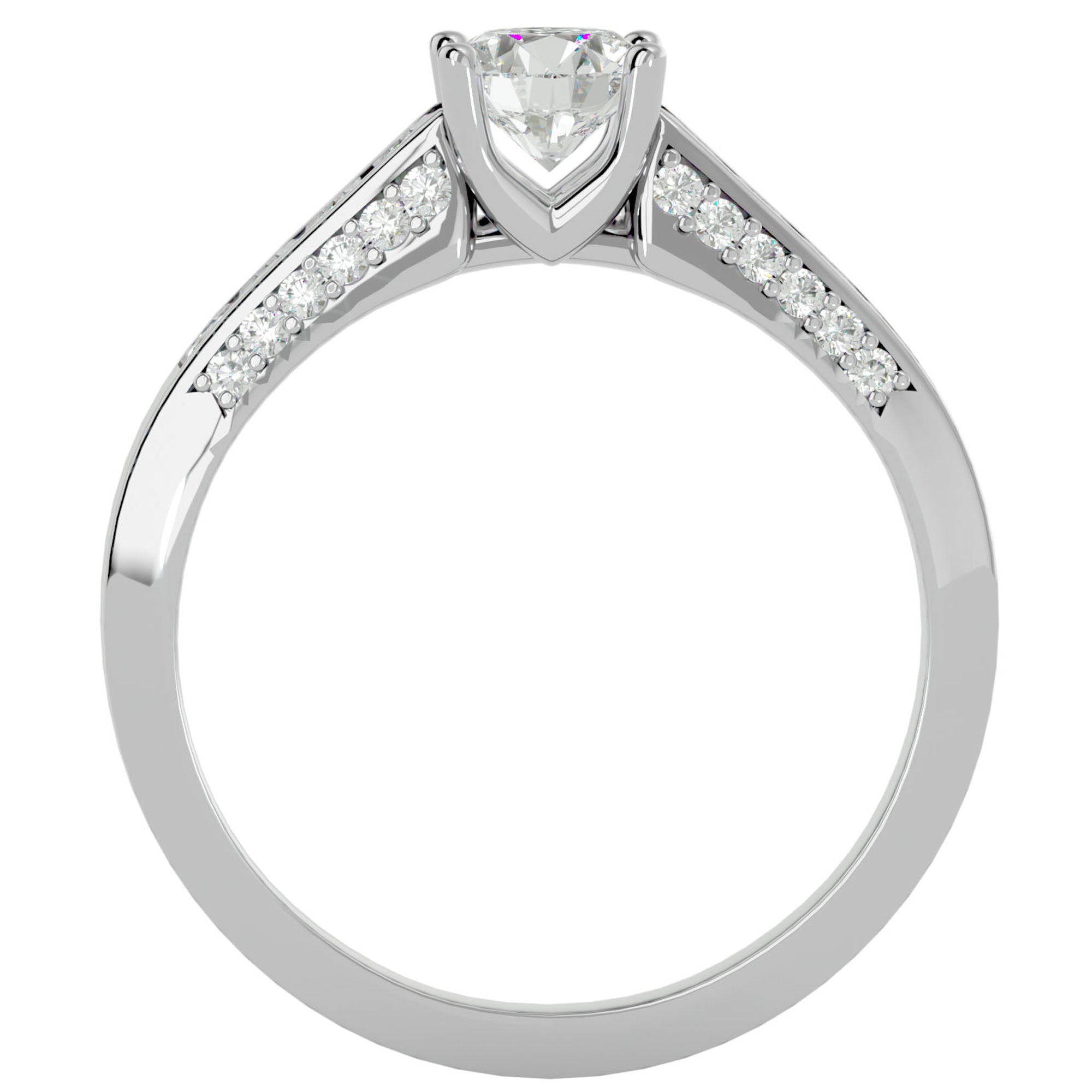 Inel De Logodnă Renaissance Solitaire cu Diamante Create în Laborator de 0.90 ct din Platina - Castelo.ro