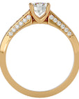 Inel De Logodnă Renaissance Solitaire din Aur 14k cu Moissanite de 0.90 ct din 14k Aur Galben - Castelo.ro