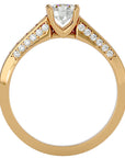 Inel De Logodnă Renaissance Solitaire cu Diamante Naturale de 0.90 ct din 18k Aur Galben - Castelo.ro