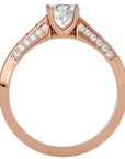 Inel De Logodnă Renaissance Solitaire din Aur 14k cu Moissanite de 0.90 ct din 14k Aur Roz - Castelo.ro