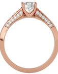 Inel De Logodnă Renaissance Solitaire cu Diamante Create în Laborator de 0.90 ct din 18k Aur Roz - Castelo.ro