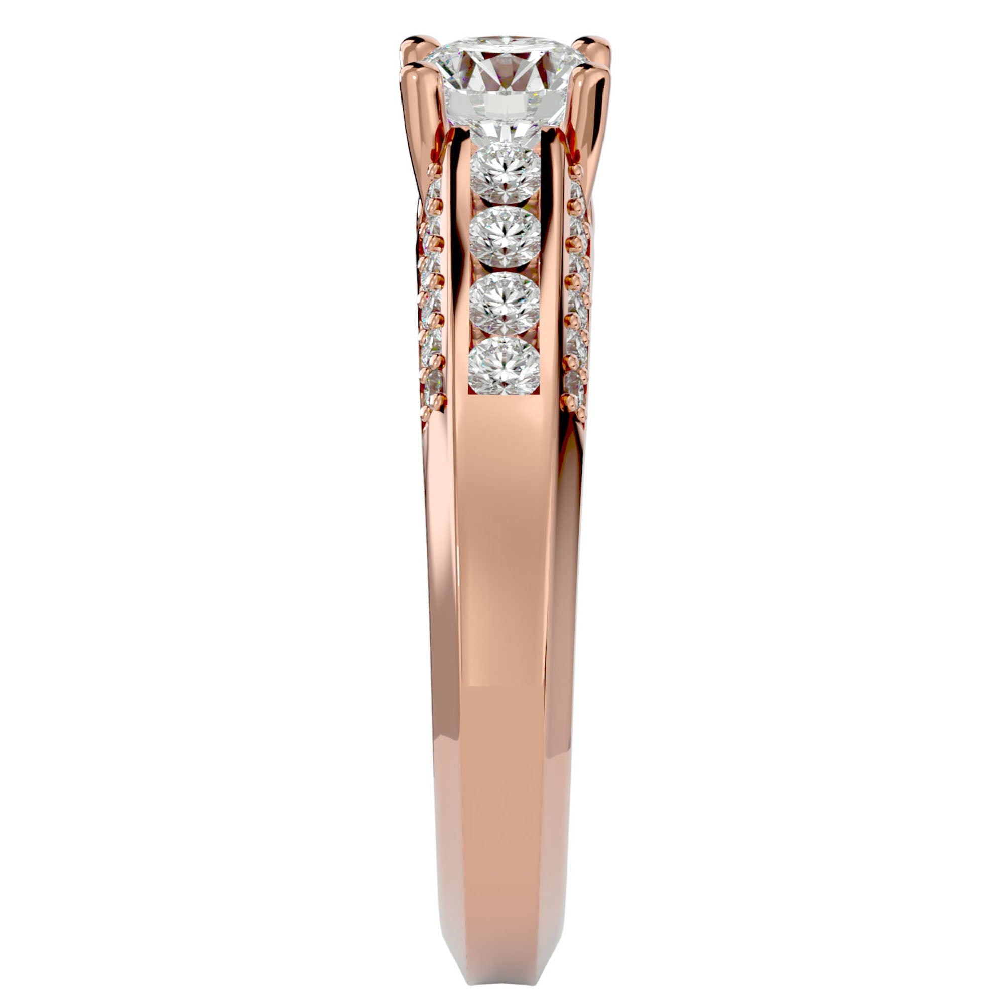 Inel De Logodnă Renaissance Solitaire din Aur 14k cu Diamante Naturale de 0.90 ct din 14k Aur Galben - Castelo.ro