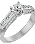 Inel De Logodnă Renaissance Solitaire din Aur 14k cu Diamante Naturale de 0.90 ct din 14k Aur Alb - Castelo.ro