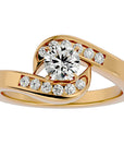 Inel De Logodnă Équité Solitaire cu Diamante Create în Laborator de 0.65 ct din 18k Aur Galben - Castelo.ro