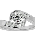 Inel De Logodnă Équité Solitaire din Aur 14k cu Diamante Naturale de 0.65 ct din 14k Aur Alb - Castelo.ro